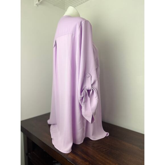 Torrid Harper 3/4 Sleeve Blouse Lavender Size 3X (22/24) - Picture 6 of 6